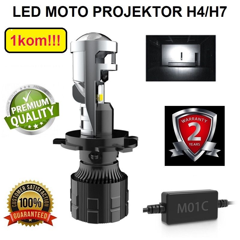BI LED - MOTO PROJEKTOR H7 50W 12000LM (LED CHIP UGRADJEN) - CENA JE ZA 1kom. !!! Beograd Zemun